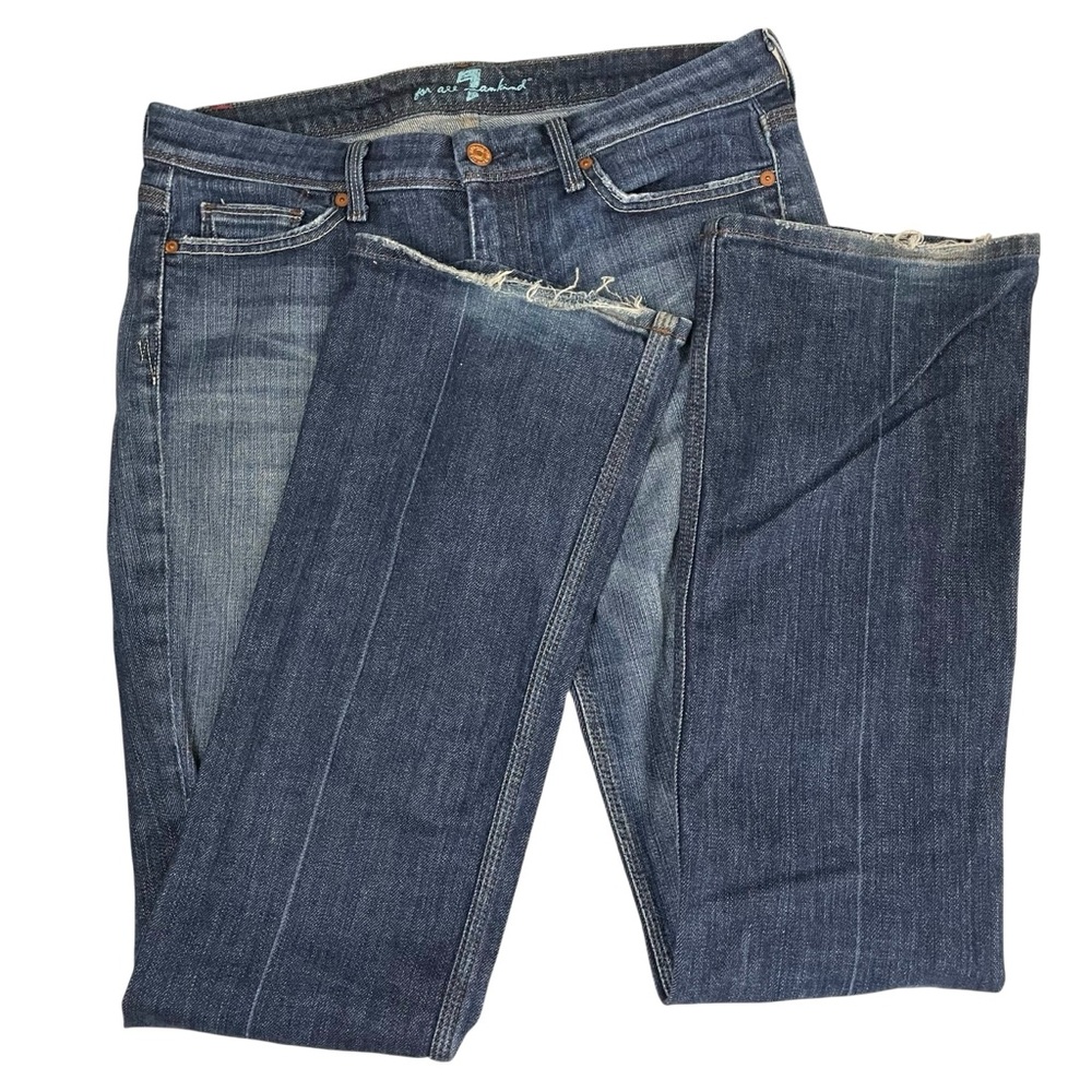 7 For All Mankind Flynt Distressed Bootcut Jeans Sz 29 - Picture 10 of 11